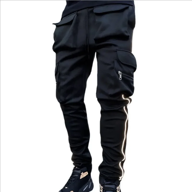 

Trekking Autumn Stretch Trousers Man Black Slim Cargo Pants for Men Emo Cotton Casual Vintage Fashion Designer Street Loose Long