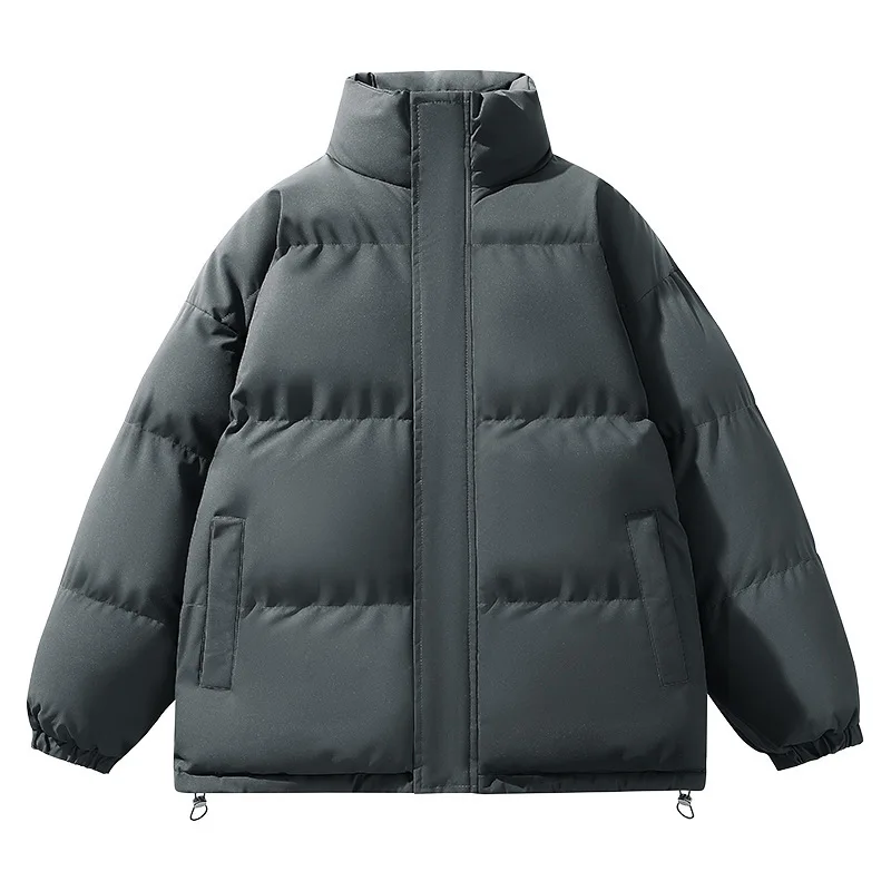 Winter Parkas Basic Style Stand Collar Casual Warm Jackets Men and Women CouplesThicken Coat Puffer Jacket Solid Color Outwear
