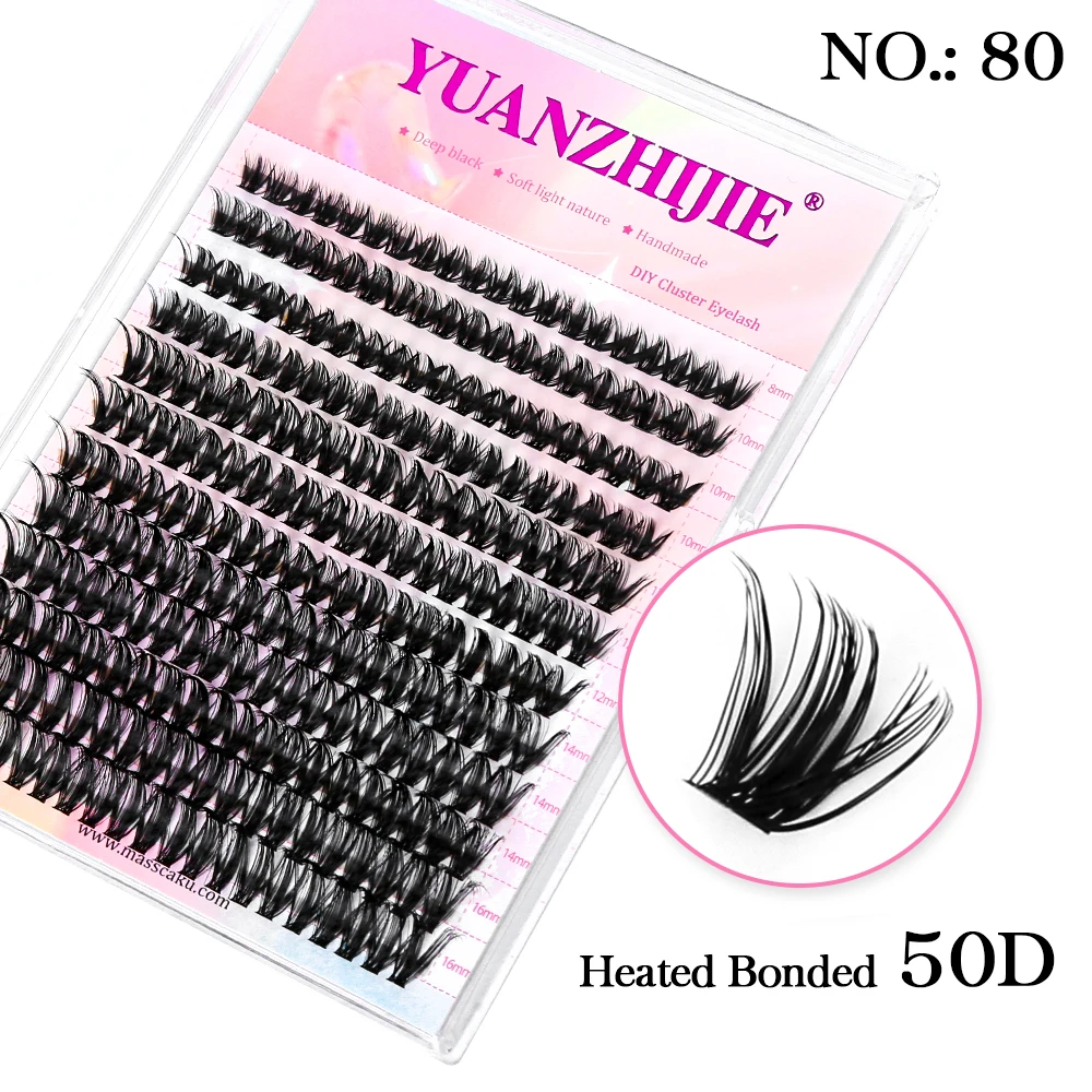 YUANZHIJIE 144 stks/doos 100% Handgemaakte DIY Wimpers Extension 8-16mm Mix Lengte Wimpers Gesegmenteerde Wimpers Bundel Lash