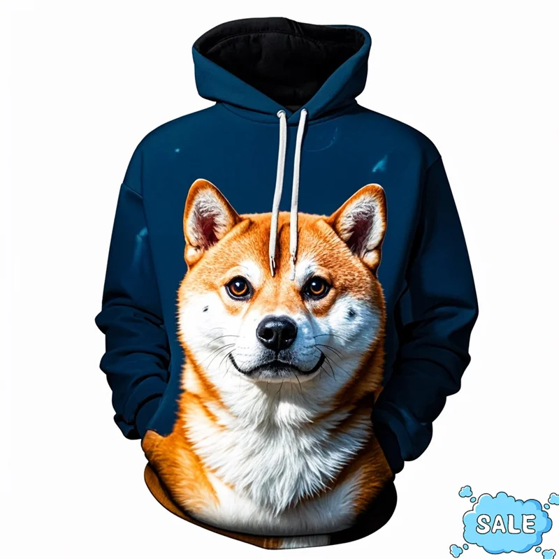 Autumn New 3D Cute Doge Cheems Printing New In Hoodies & Sweatshirts Shiba Inu Graphic Hooded Hoody Funny Mens Clothing Pullover