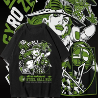 Bandai Genuine Authorized High-quality Riding Horse Yoro Jojo's Wonderful Adventure T-shirt Men's and Women's Tops Short Sleeves