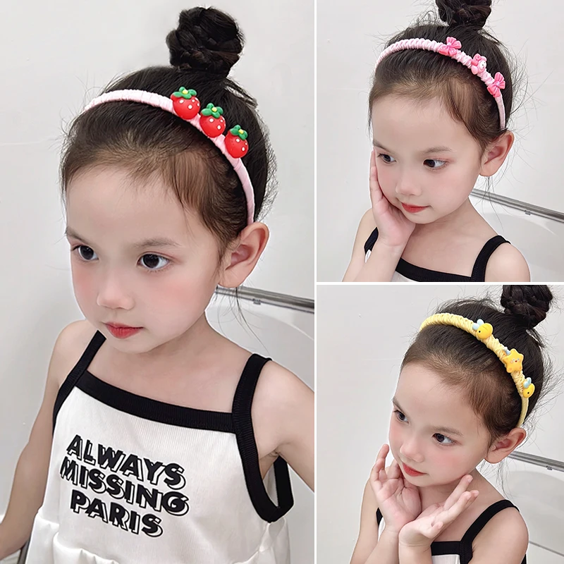 2023 New Children Sweet Cartoon Heart Star Ornament Headband Headwears Girls Cute Hair Hoop Headbands Kids Hair Accessories