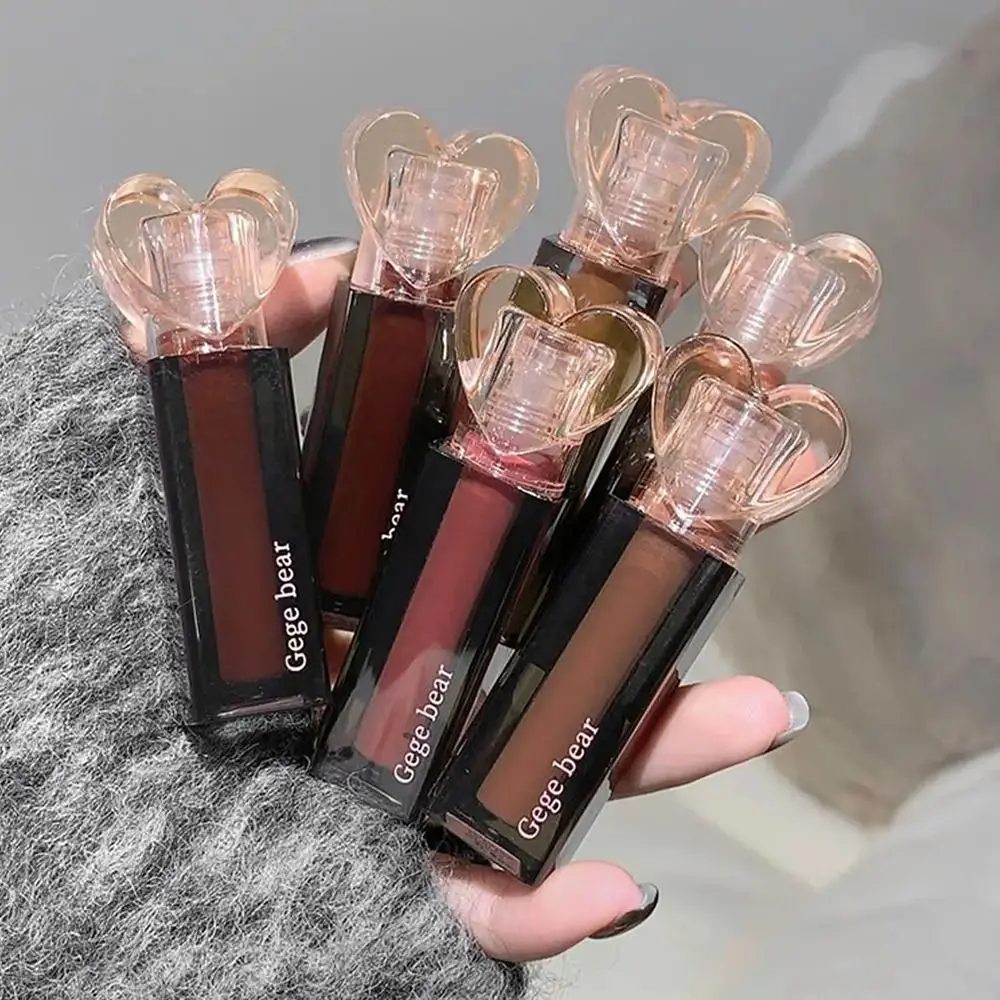 1 Stuks Hartvormige Hydraterende Lip Glazuur Langdurige Doorschijnende Water Lipgloss Heldere Kleur Niet-plakkerige Formule