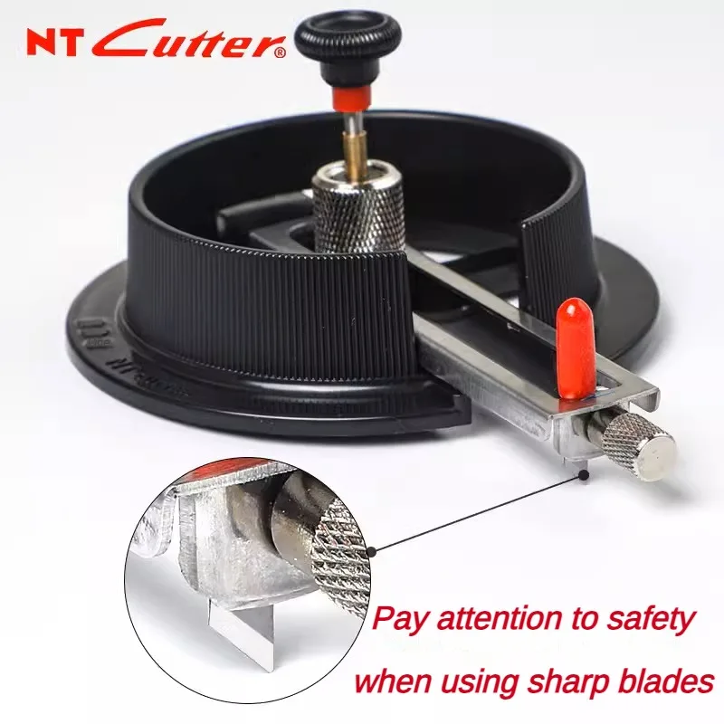 Japanese original NT circle cutter IC-1500P handmade DIY paper round cutting knife stainless steel adjustable compass knife extender rotary cutting knife diameter 1.8cm-60cm hole utility knife