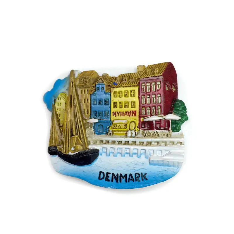 

Nordic Denmark New Port Landmark Building Scenery Cultural Creative Magnetic Fridge Magnet Creative Travel Home Commemorative De