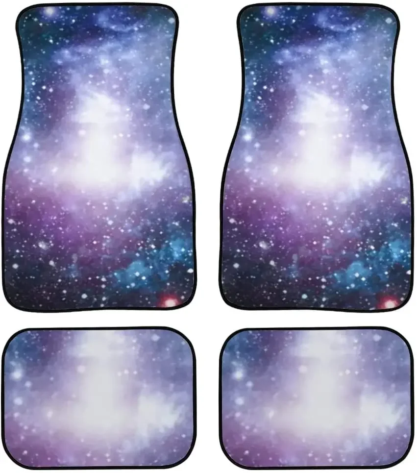 Car Floor Mats Deep Space High Definition Star Field Print Design Carpet Car SUV Truck Floor Mats 4 Pcs, Car Accessories