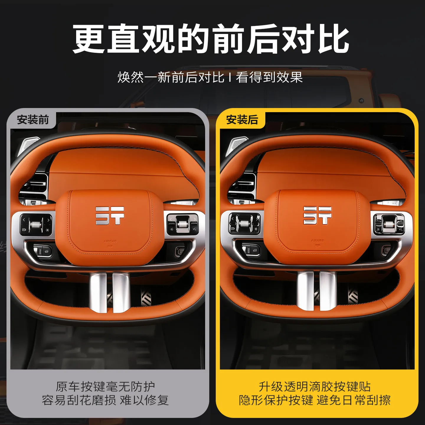 For Chery Jetour G700 Door Open Button Sticker Glue Carbon Fiber Texture Anti-Scratch Switch Protector Interior Decor Accessorie