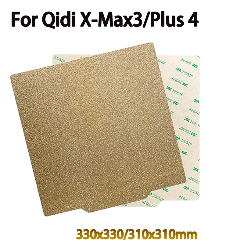 ENERGETIC Magnetic PEI Sheet for Qidi X-Max 3/Plus 4  330x330/310x310mm Flexible Heat Bed Double Sided Build Plate