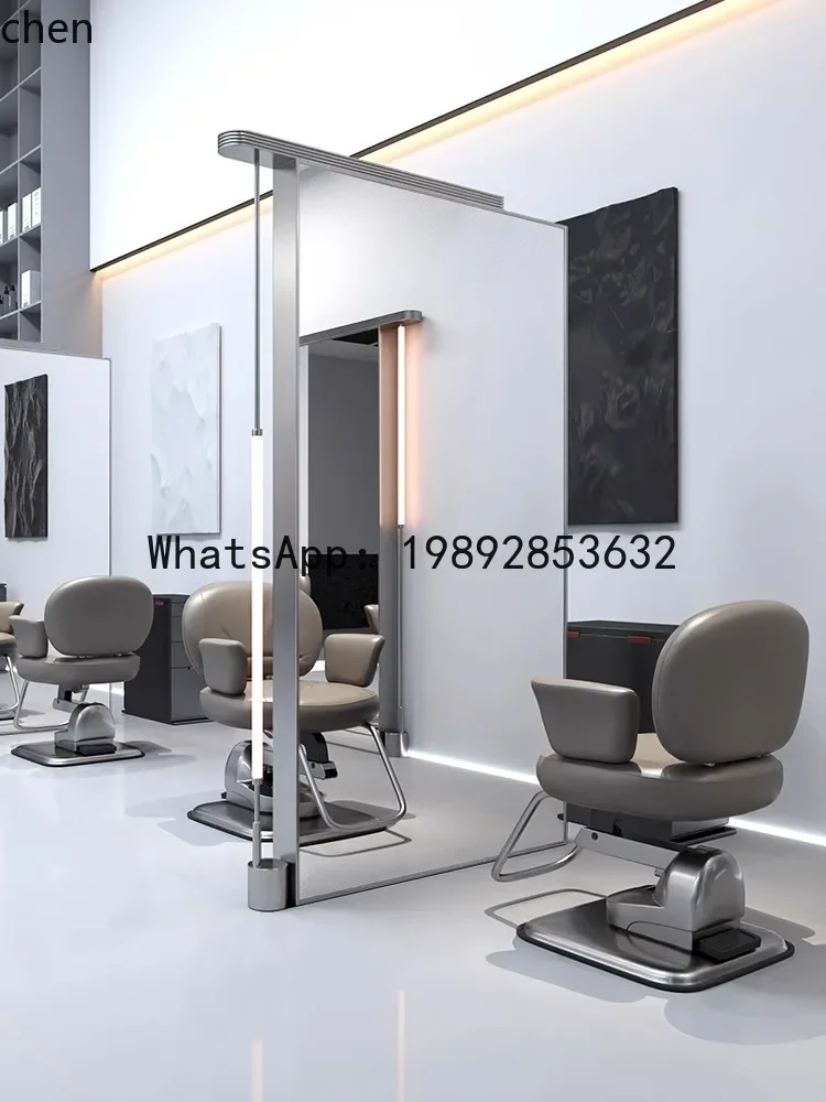 

L21- barber shop mirror tide shop hair shop mirror hair salon special double-sided hair cutting floor mirror