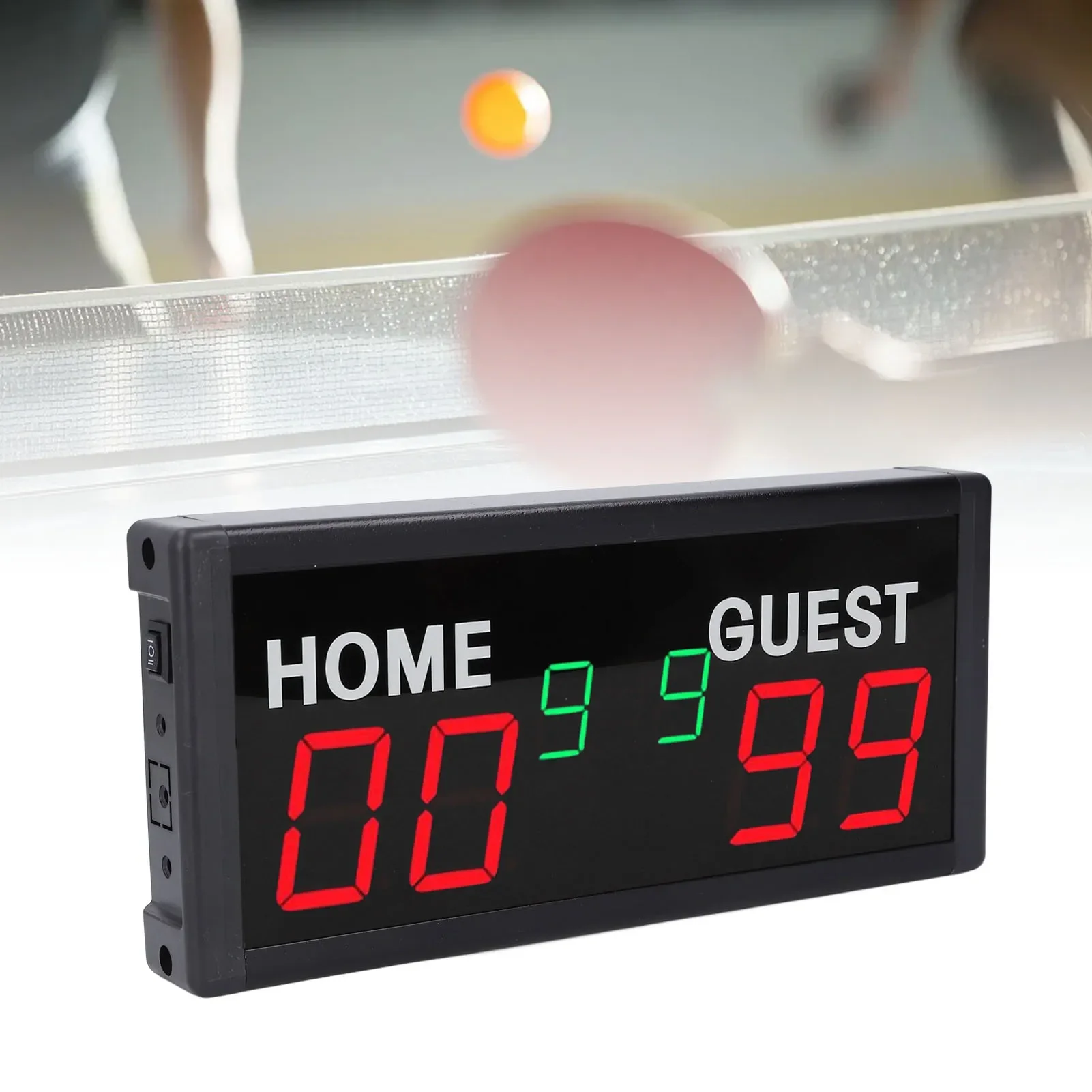 6 Digit Portable Digital LED Scoreboard Battery Powered 1.8in Display for Party Sports Table Football Soccer