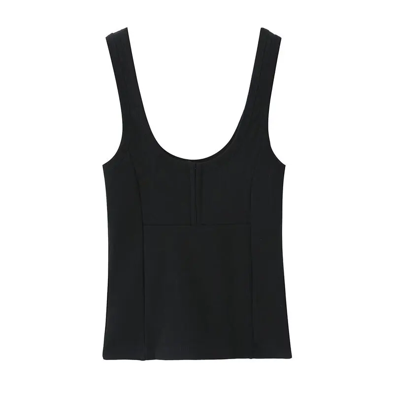 

Spring 2025 Women's Slim Fit Strapl Top New Arrival Simple Versatile Button Decorated oulder Strap Versatile Tank Top