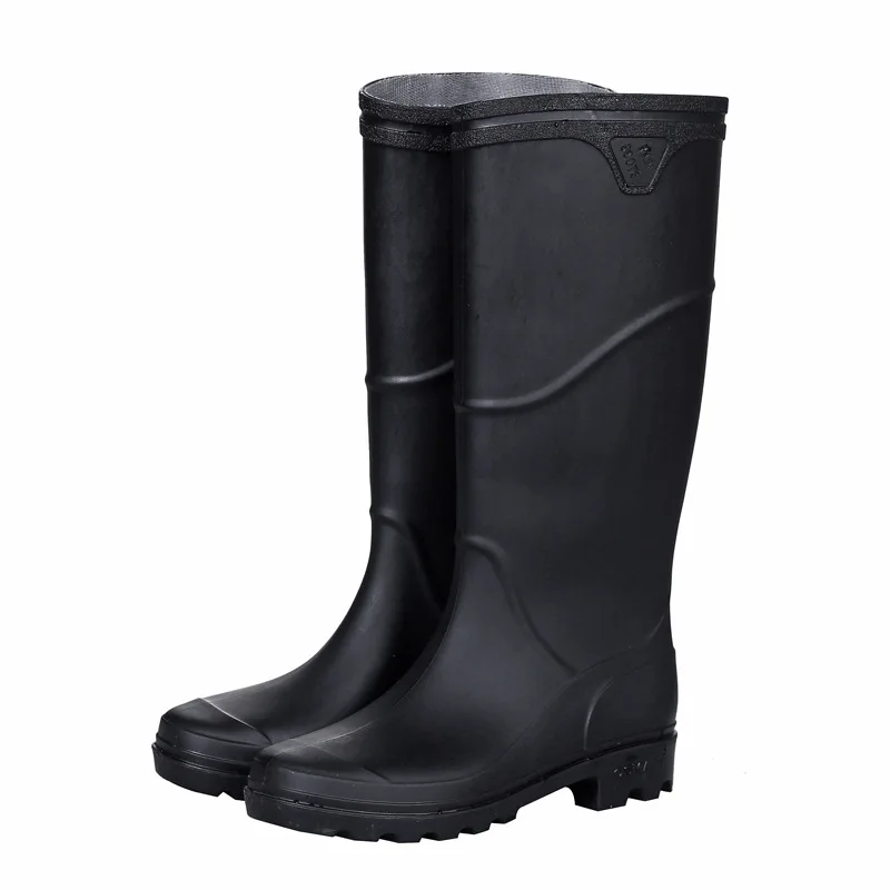 

Pop Men's Long Tube Rain Boots Non-slip Mens Rubber Rainboots High Quality Waterproof Men Water Shoes Male Knee-High Rain Shoes