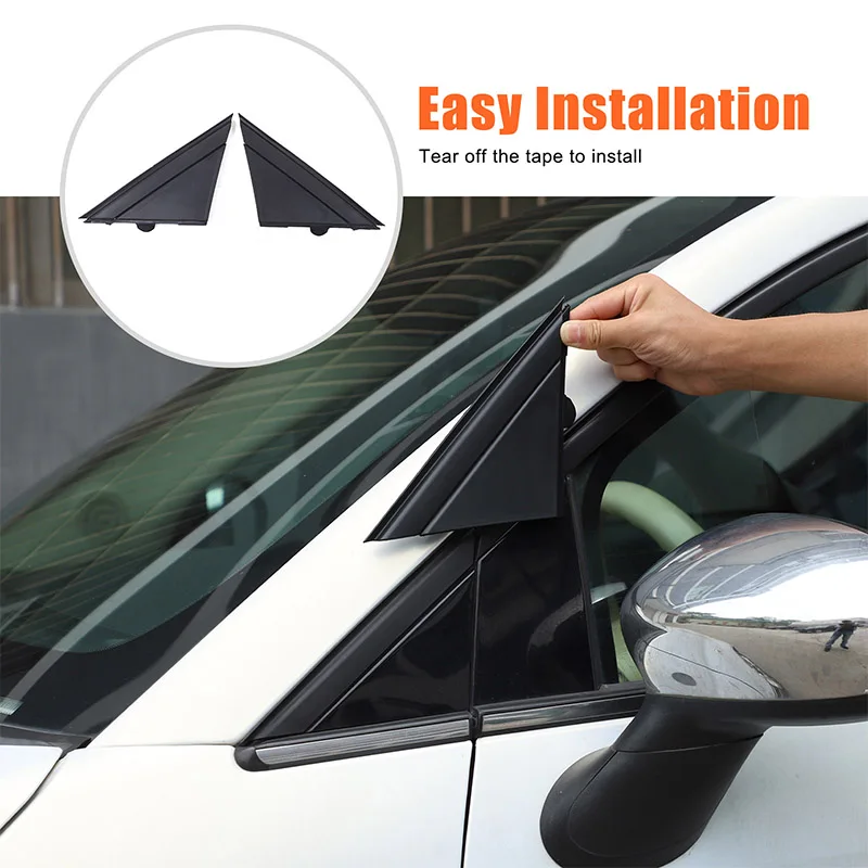 

For Fiat 500 2010-2019 Car Molding Door Mirror Triangle plate Cover Replacement Auto Accessories