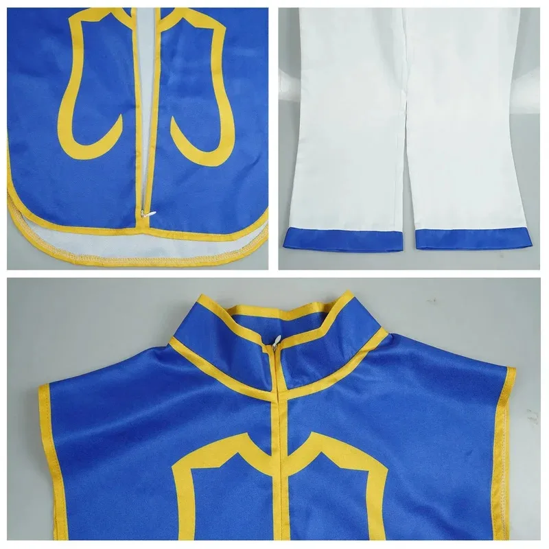 2025 yiyi Anime x Hunter Kurapika Cosplay Costume wig Unisex Pants Vest Halloween Carnival Party Outfits
