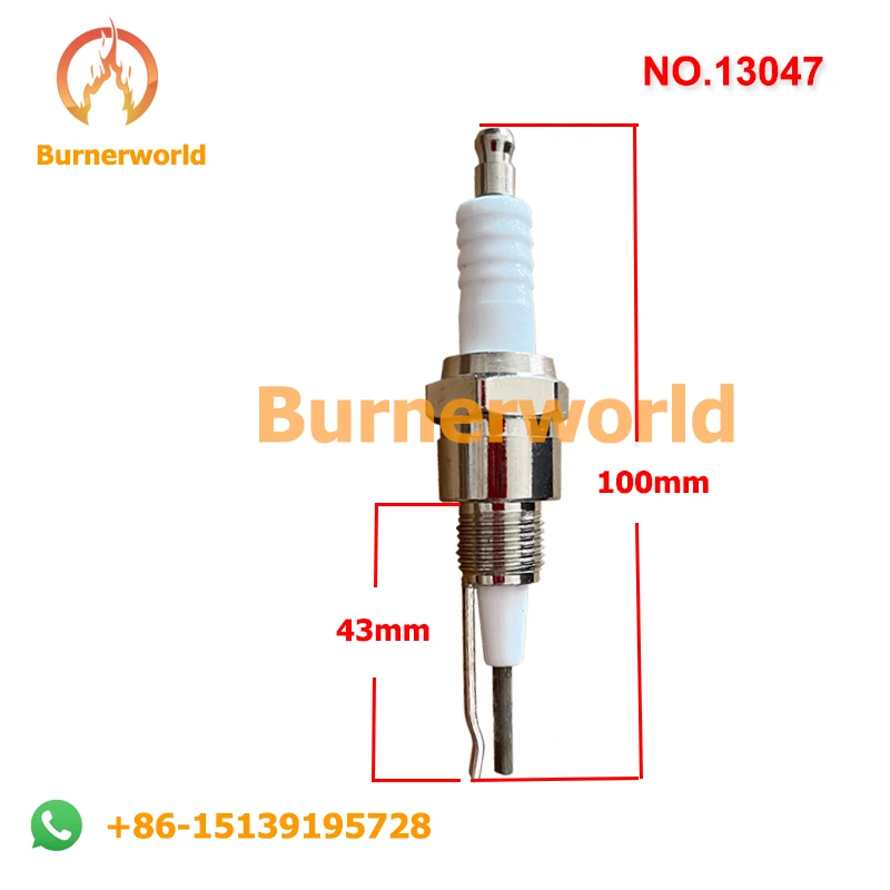 

10019728 Ceramic Electrode Industrial Spark plug Eclipse 13047 Ceramica Ignitor Electrode Ignition Rod Detection 13047-1