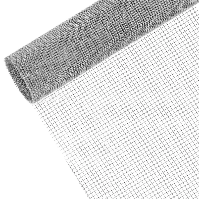 

ABJY-Heavy Duty Stainless Steel Wire Mesh-1/4 Inch, 16" By 12FT Metal Screen For Crafting, Ventilation& Outdoor Applications Sol