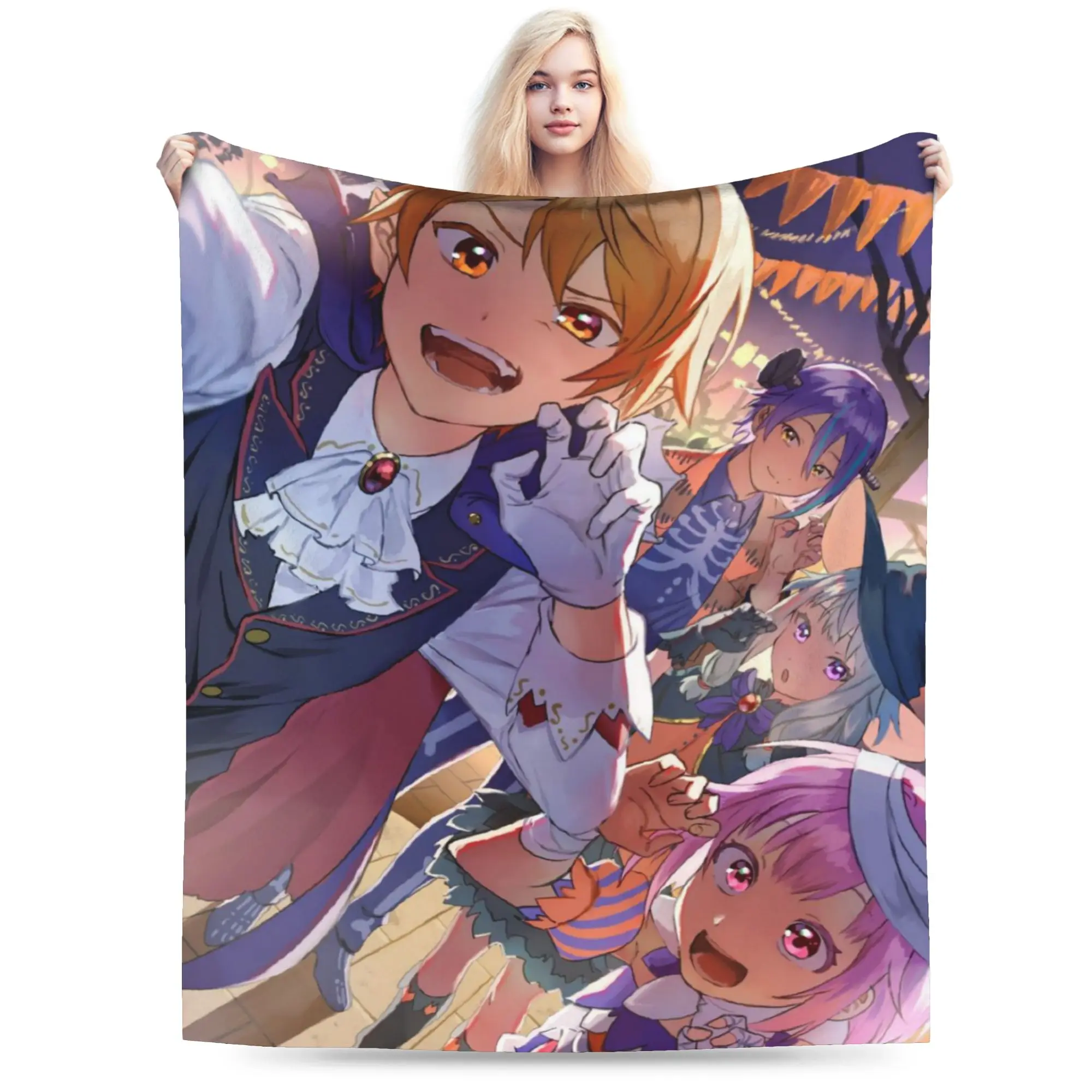 rui kamishiro tenma tsukasa Throw Blanket for Couch Wonderlands x Showtime Fuzzy Soft Plush Blanket Multi-size Bedspread