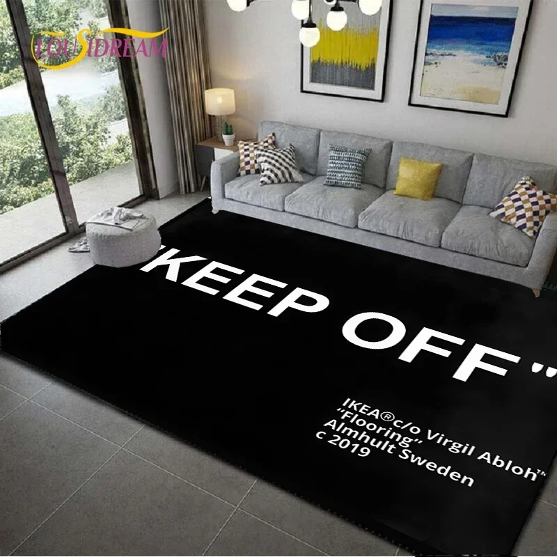 KEEP OFF Creat Carpet for Living Room Bedroom Decorat,Coffee Table Kitchen Washroom Bathroom Non-slip Floor Area Mat Alfombra