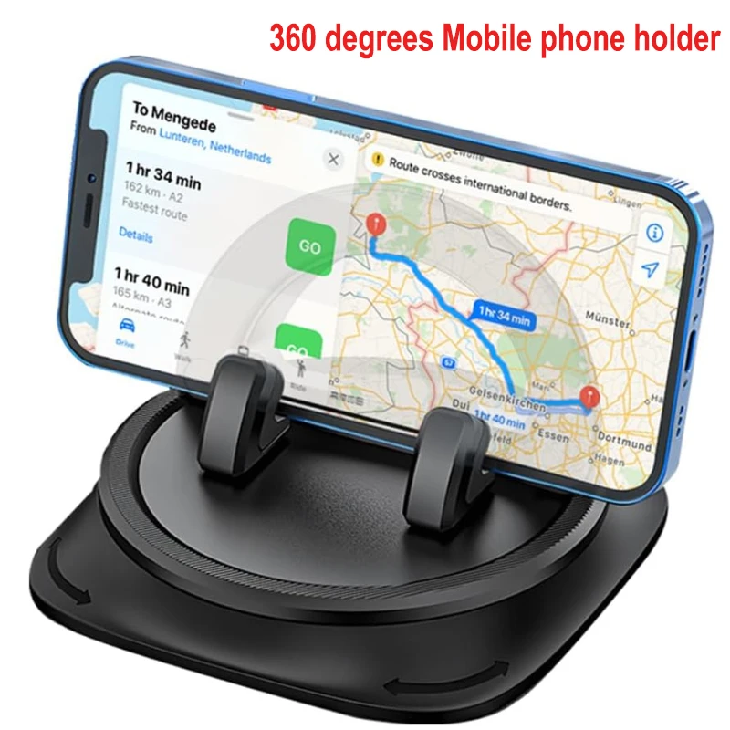 Universeller Armaturenbrett-Autotelefonhalter, mobiler Ständer, GPS-Unterstützung, 360 Grad drehbar, für iPhone 16 15 14 Pro Max Xr Xiaomi Samsung