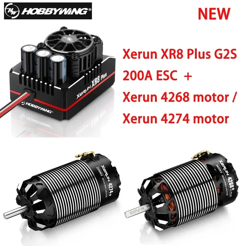 

HOBBYWING XERUN XR8 Plus G2S 200A ESC with Xerun 4268 motor or xerun 4274 motor for 1/8 RC Racing Car On-Road Off-Road Truggy