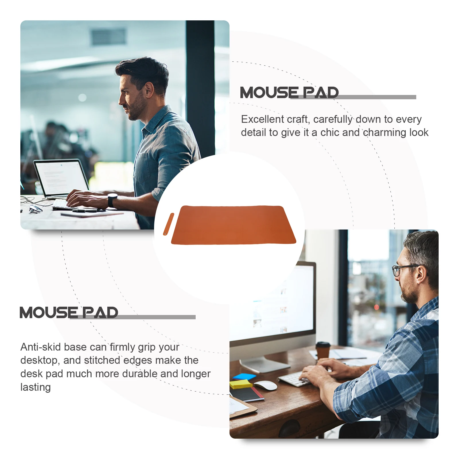 

Pu Mat Multifunction Laptop Mouse Large Office Desk Cushion Wear-Resistant Anti-Slip Desk Pad Protector For