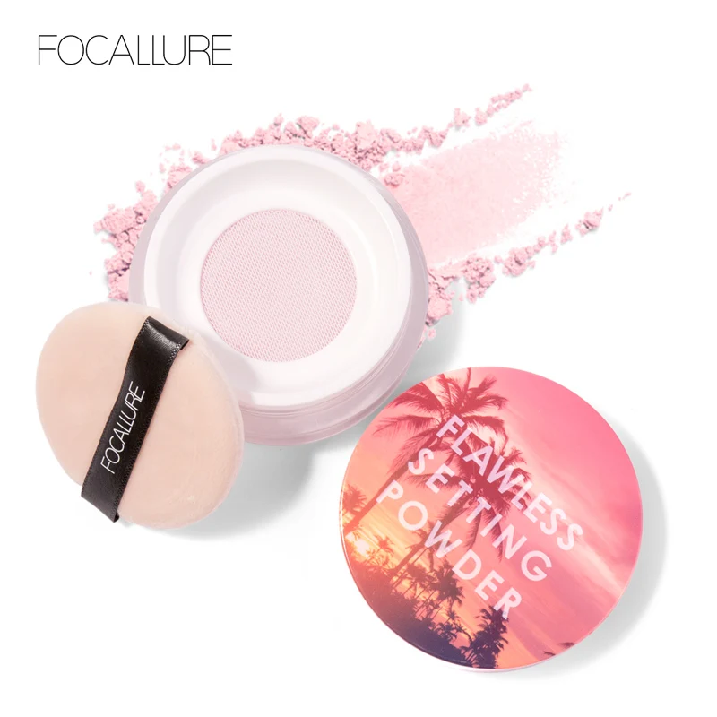 Wholesale FOCALLURE 4 Colors Matte Loose Powder Waterproof Oil-control Makeup Setting Powder Finish Face Cosmetics for Women