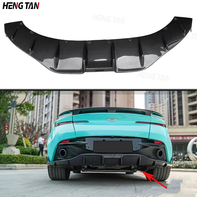 For Aston Martin DB11 Dry Carbon Fiber Car Rear Bumper Lip Parts Body kit Spoiler Rear Bumper Diffuser Lip