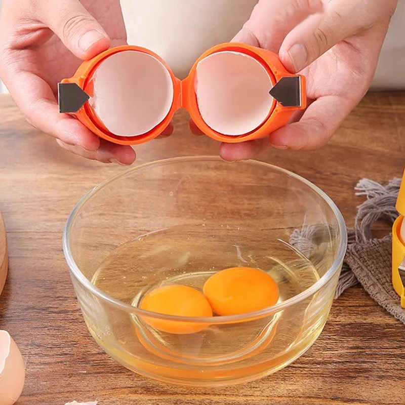 1pcs Egg Shell Separator Handheld Egg-shaped Eggshell Opener Household Egg Divider Portable Egg Cracking Tool For Kitchen Baking