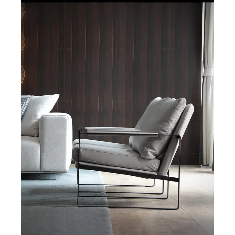 Nordic single sofa chair, living room designer light luxury leisure chair