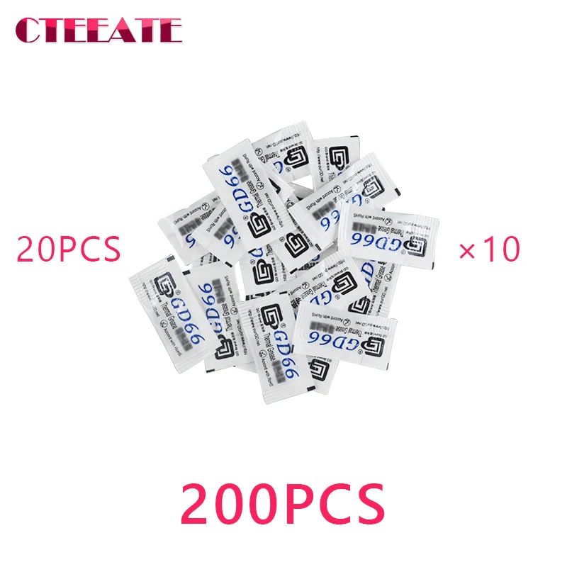 GD66 Thermal Grease 200pcs 160g CPU BR7 Radiator Composite Processor Gypsum Water Cooler Thermal Grease Radiator Thermal Paste