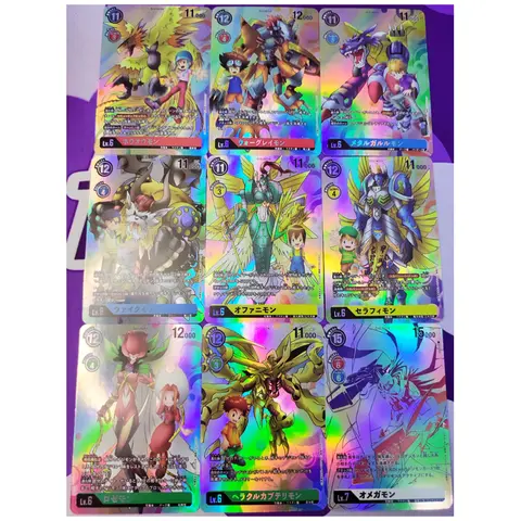 9pcs/set Digimon Digital Monster Toys Hobbies Hobby Collectibles Game Collection Anime Cards