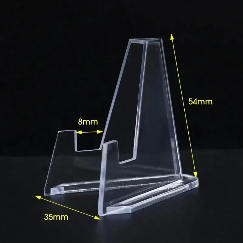 30/1pcs Transparent Acrylic Coin Display Stand Holders Small Easel Rack Card Commemorative Challenge Coin Capsule Holder Support