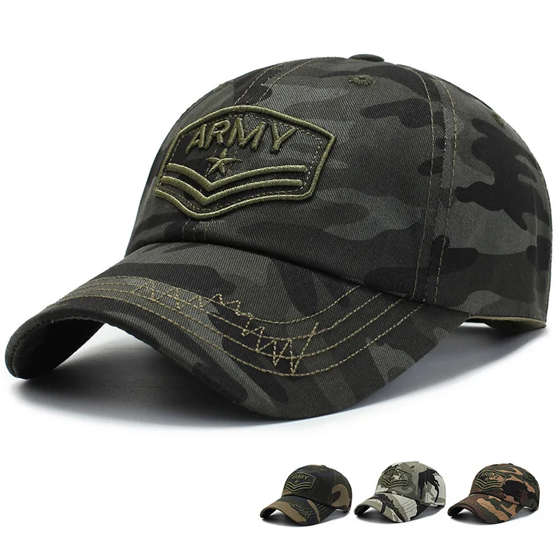 High Quality Army Camouflage Baseball Cap Male Bone Masculino New Tactical Men\'s Cap Camo Snapback Hat Trucker Adjustable hats