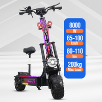 Q13 pro Latest 8000W dual motor Fast all-terrain powerful 13-inch off-road tires for adult two-wheel foldable electric scooter