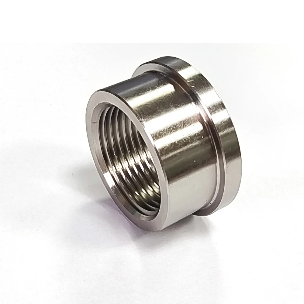M22 x 1.5 Stainless Steel 304 Female Threaded Stepped Weld Bung Metric Mounting Boss Fitting for O2 Oxygen Sensor