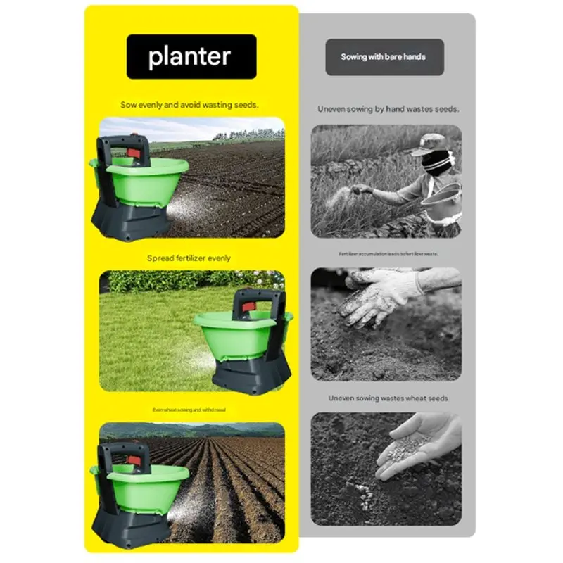 ABBP-Electric Fertilizer Spreader And Seeder Lithium Battery Powered For Efficient Sowing