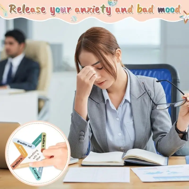 8/9 Pcs Anxiety Sensory Sticker Aesthetic Sticker Stress Relief Sticker Textured Calming Sticker for Stress Relief N0HC