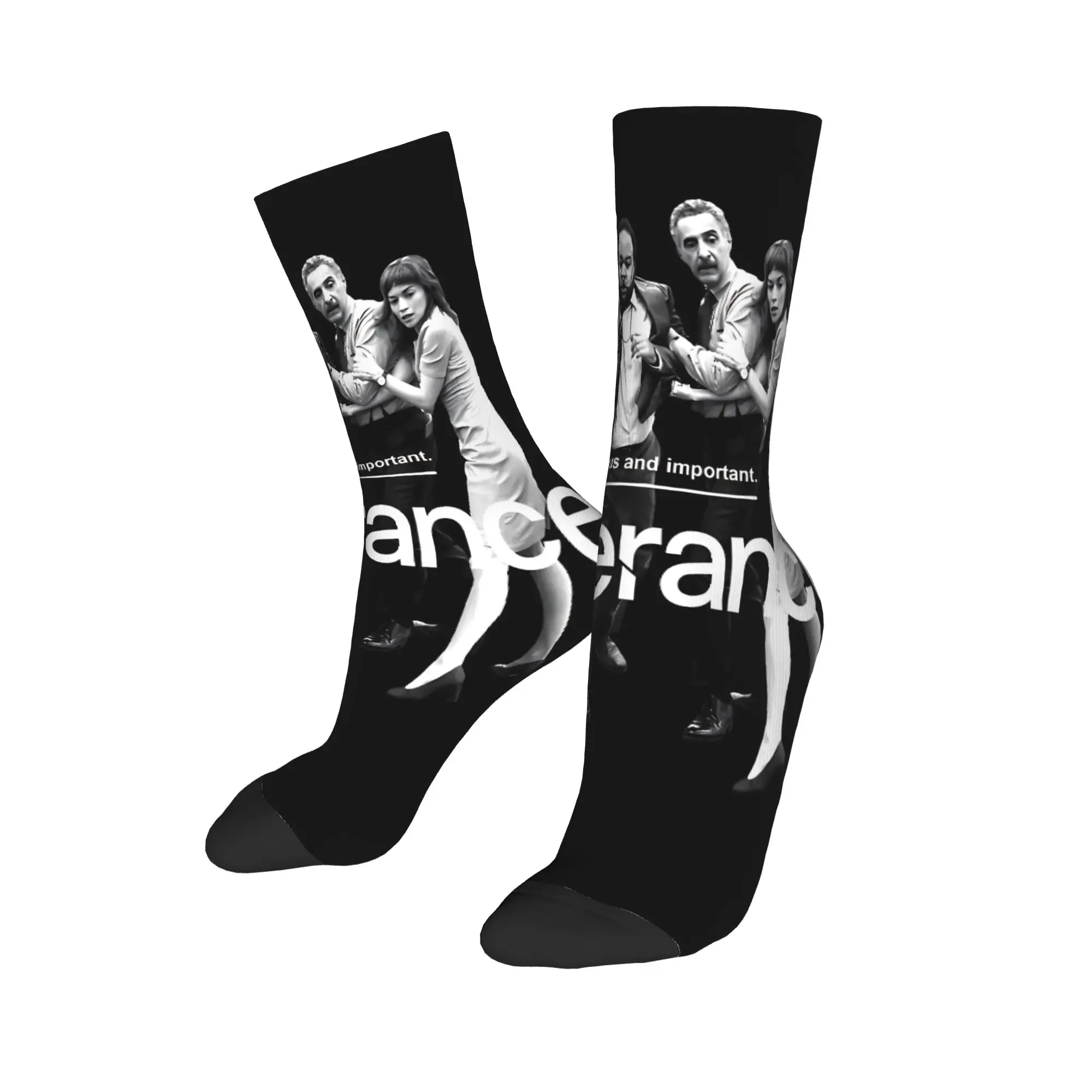 Severance Macrodata Refinement Department Socks Graphic Stockings Anti Slip Men's Socks Soft Autumn Fashion Outdoor Sports Socks