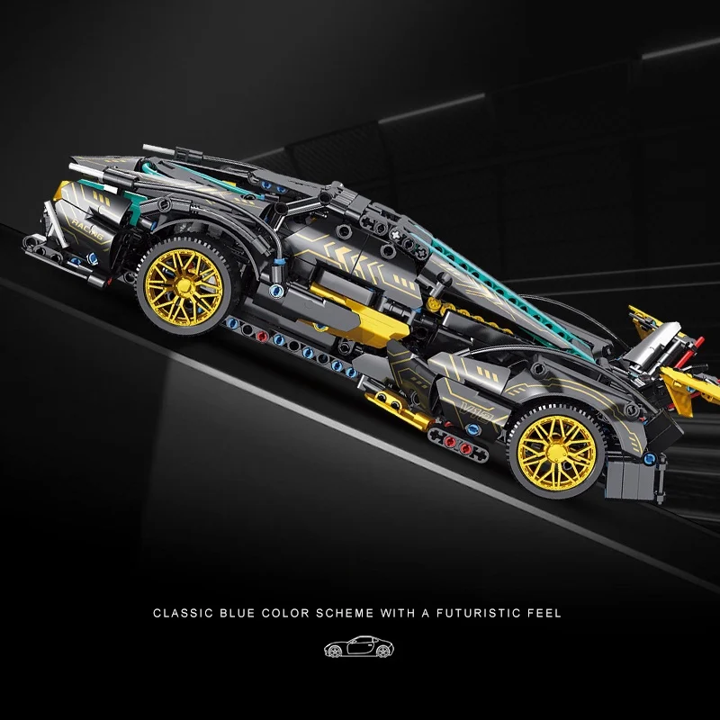 1:14 Blocchi tecnici Hypercar Auto da corsa Modello creativo Assemblare veicolo Mattoni Giocattolo Compleanno Natale Regali di Halloween