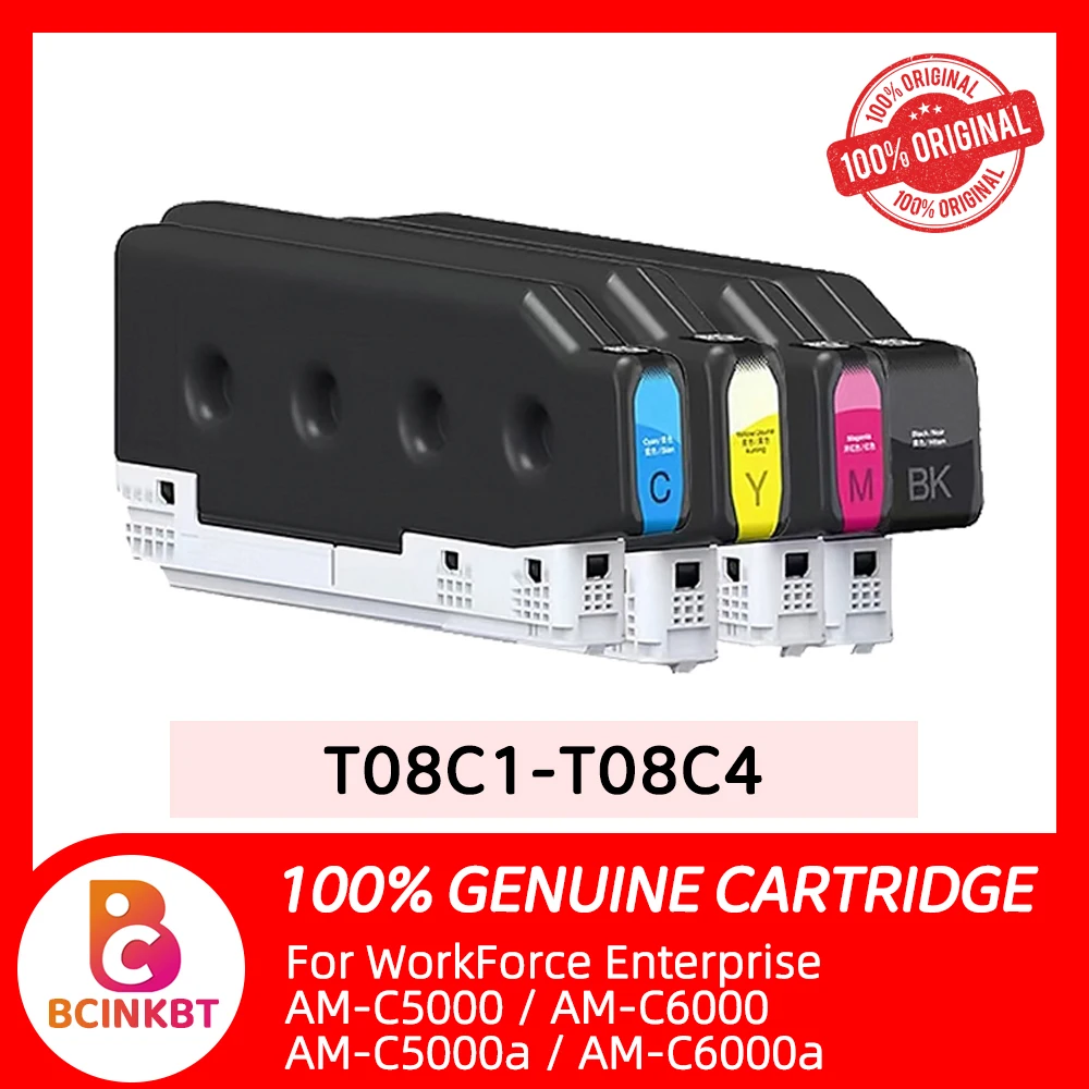 Original For Epson T08C Ink Cartridge T08C1 T08C2 T08C3 T08C4 For WorkForce Enterprise AM-C5000a AM-C6000a AM-C5000 AM-C6000