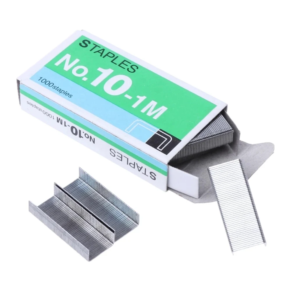 Office Binding Supplies No.10-1M 1000Pcs/Box Anti-rust Stationary Metal Staples Mini Staple No.10 Binding Stapler Staples