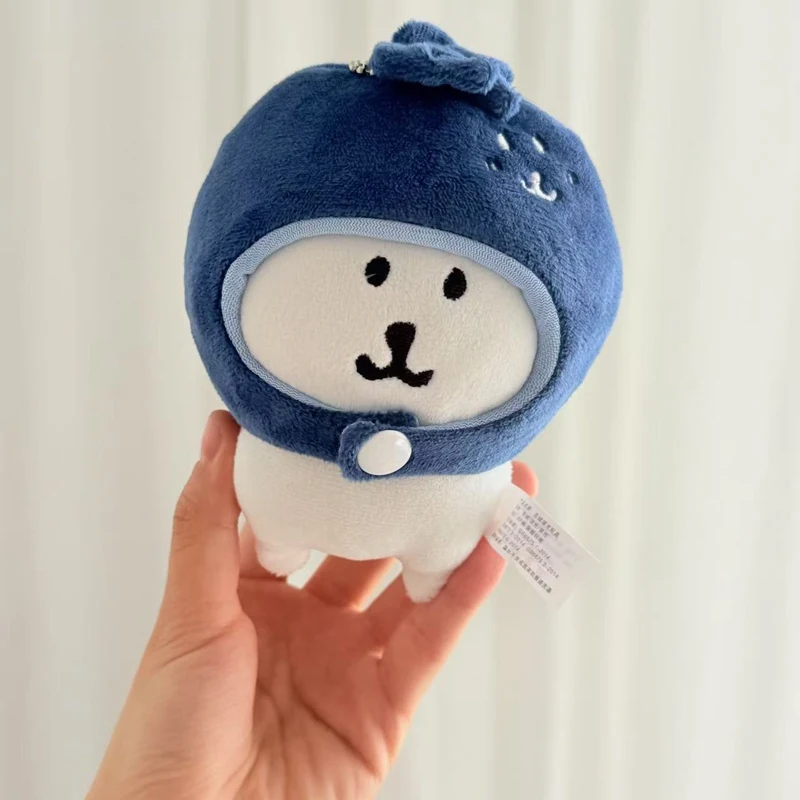 Couvre-chef ours Kawaii en peluche de 10cm, jouet en utilisant un chapeau, pendentif ours auto-déparable, porte-clés poupée, ours décontracté, pendentif populaire