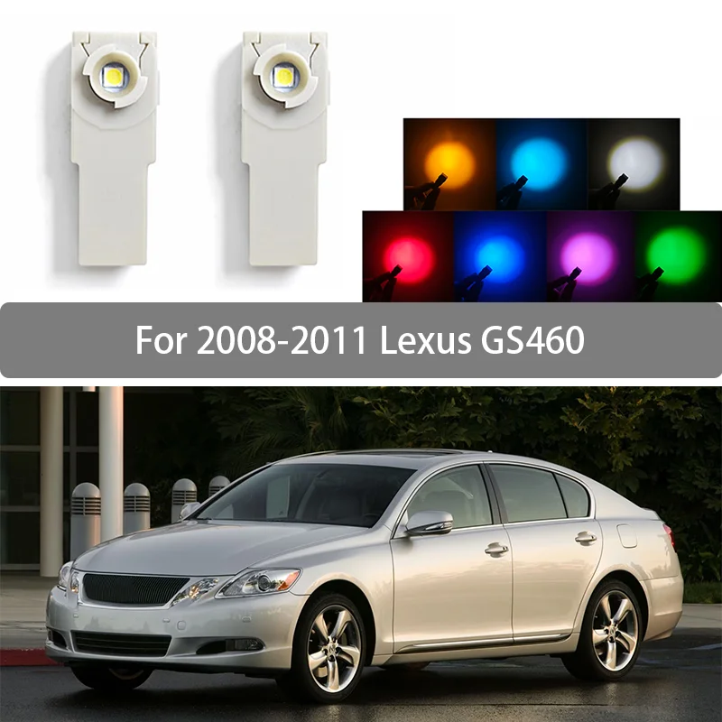 For Lexus GS460 2008-2011 LED Interior Foot lamp With Wire Glove Box Lamp Interior Decorative Lights Illuminator Connector