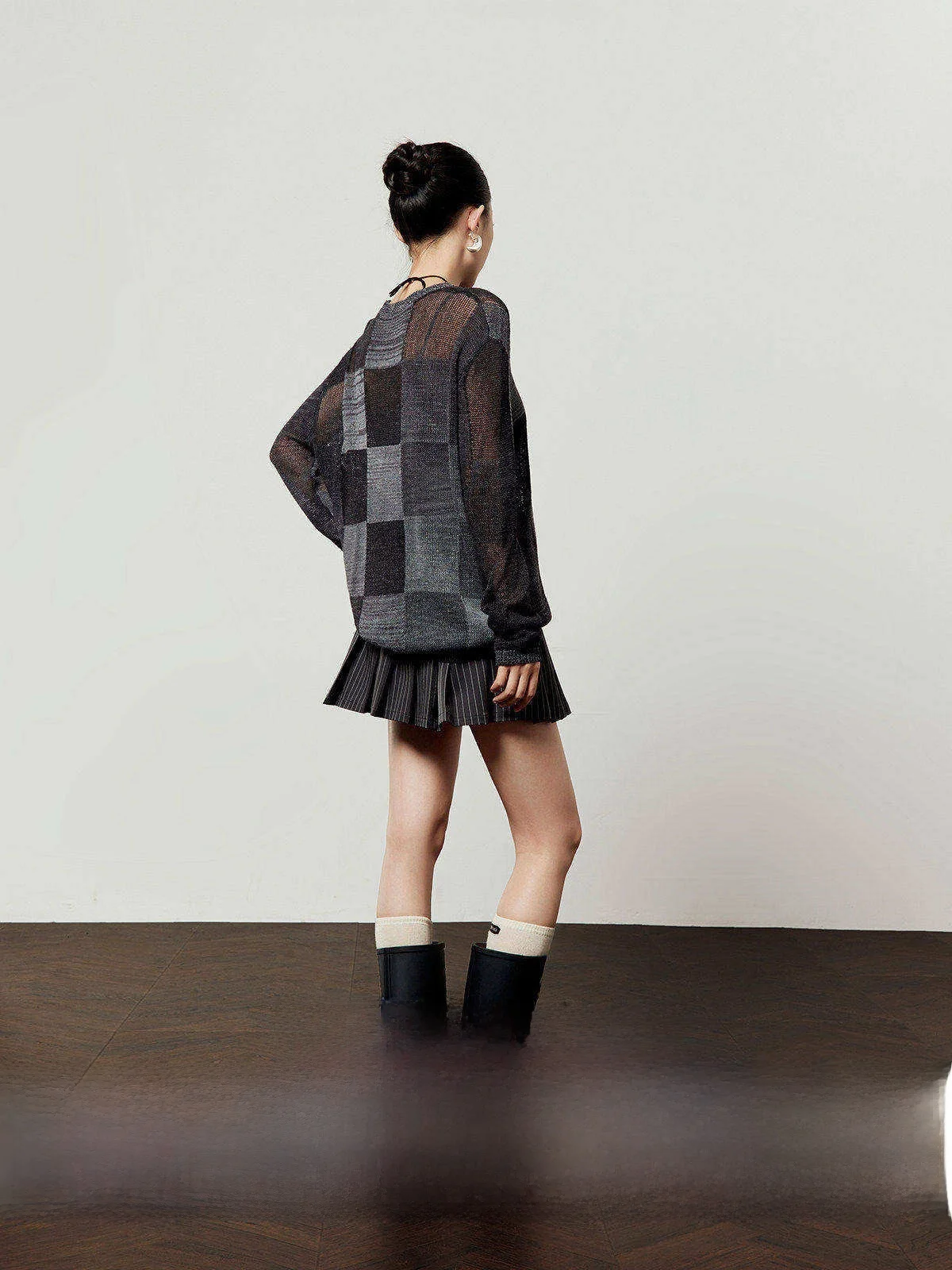 

Loose Long Sve Sun Protection Knitted irt Zhou Li Wuli adow Gauze Lightweight Spring New Sle Casual Lazy Sle Cover up