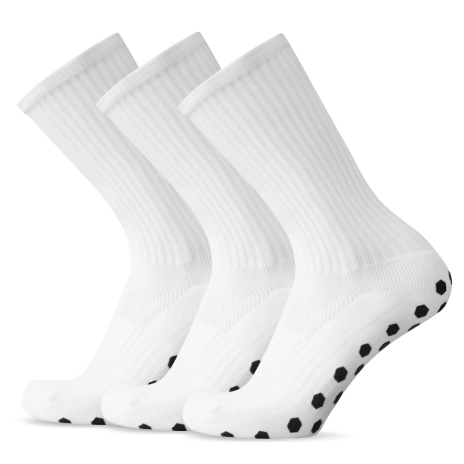 1 /3 Pairs Anti Slip Soccer Socks Team Sports Socks Outdoor Fitness Breathable Quick Dry Socks Wear-resistant Athletic Socks