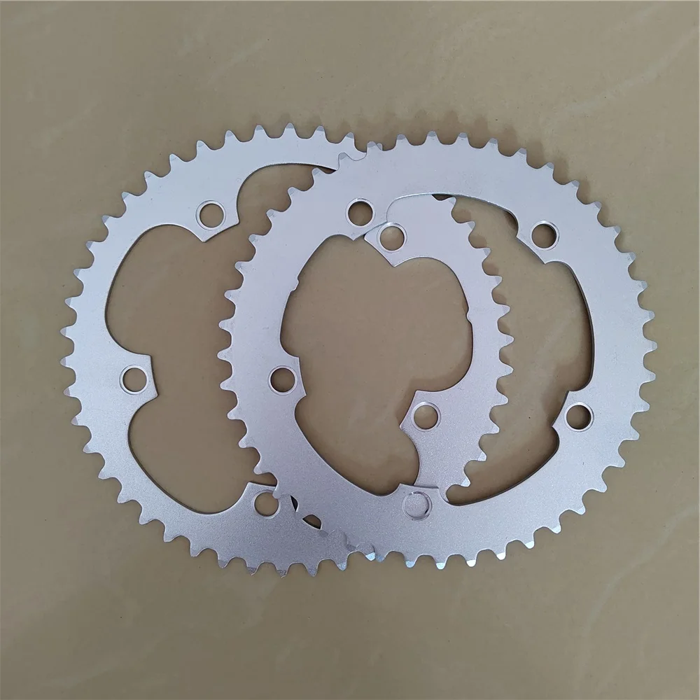 Chainwheel Road Bike Crown 130BCD 38T 39T 40T 42T 44T 46T Folding Bicycle BCD 130 Sprocket 7-11 Speeds Aluminum Alloy Silver