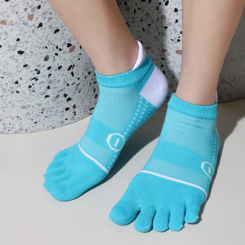 5 Pairs Short Sport Socks for Men Women Summer Breathable Thin Mesh Boat Sock Cotton Badminton Running Ankle Socks Five Fingers