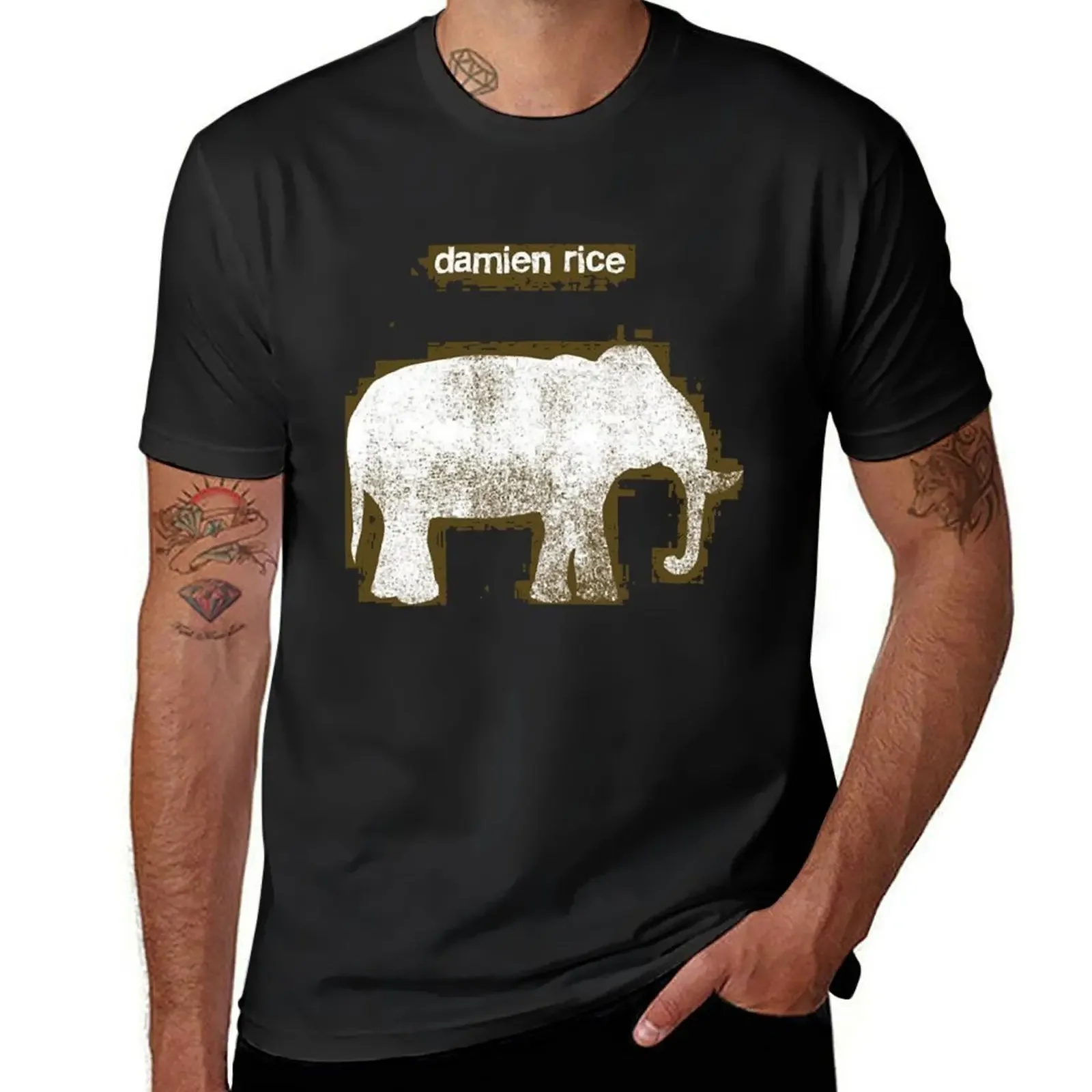 bayangan putih berbentuk jmnsus damien rice jmnsus gajah dalam kegelapan T-Shirt Short sleeve tee mens funny t shirts