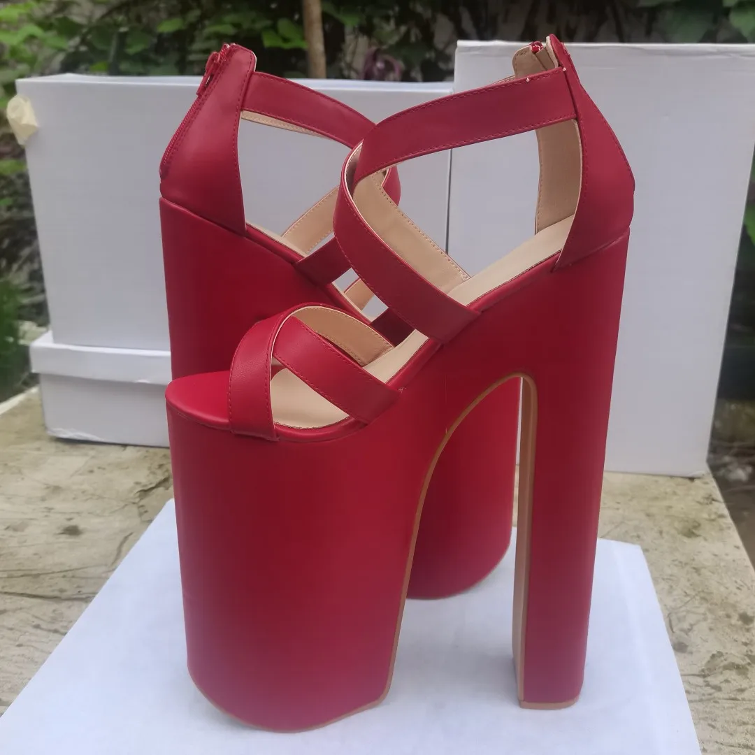 DIZHUANG shoes Sexy women's high heeled sandals. About 30 cm heel height. Summer women's shoes Ultra high heels Customized shoes