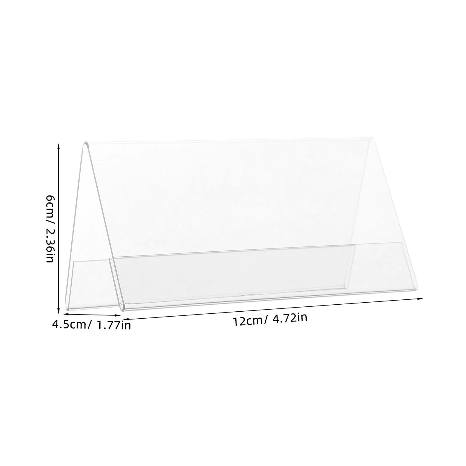 10Pcs Clear V Shape Table Tent Cards Double Sided Name Tag Holders Transparent Desk Name Plates for Office Conference Buffet 4